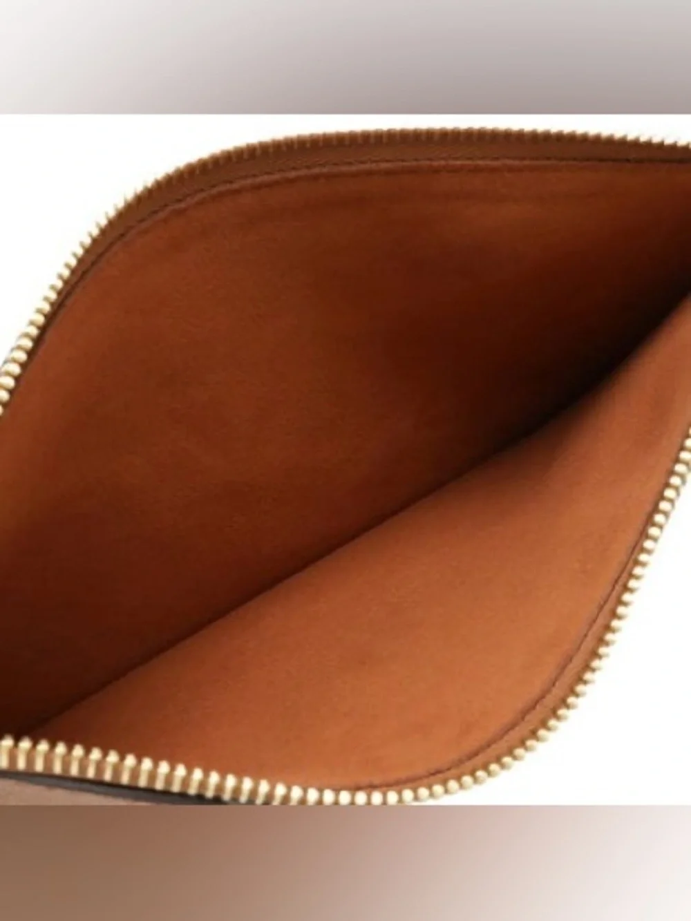 Authentic Louis Vuitton Neverfull Empreinte GM cognac pouch wristlet